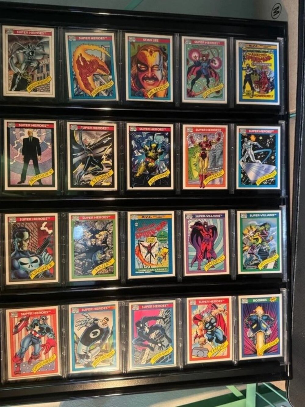 16x20 framed and individual Original Marvel Cards